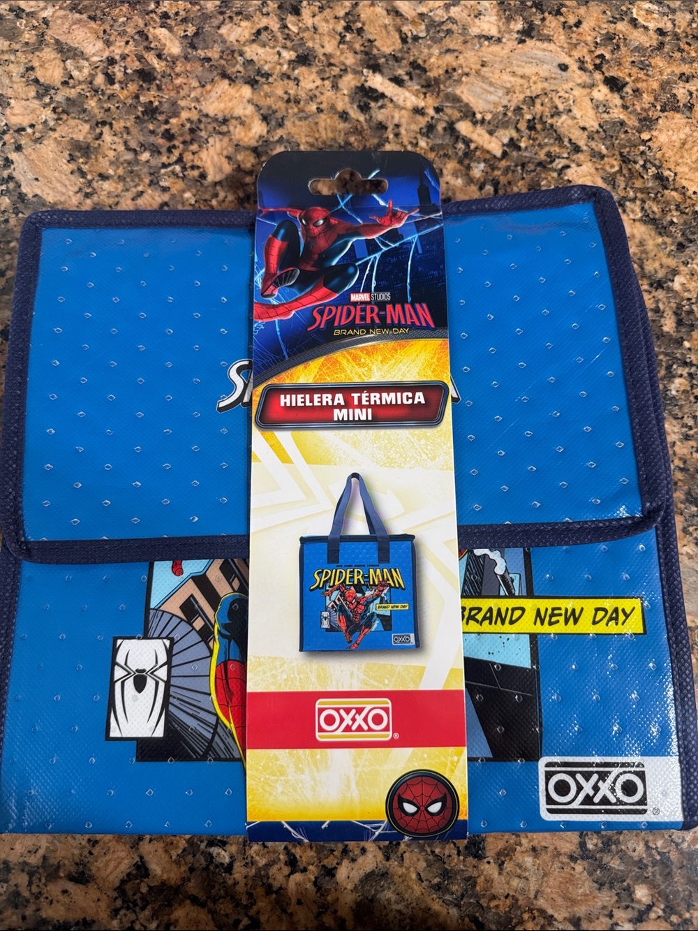 Viral OXXO Spider-Man Blue Mini Thermal Cooler Bag -